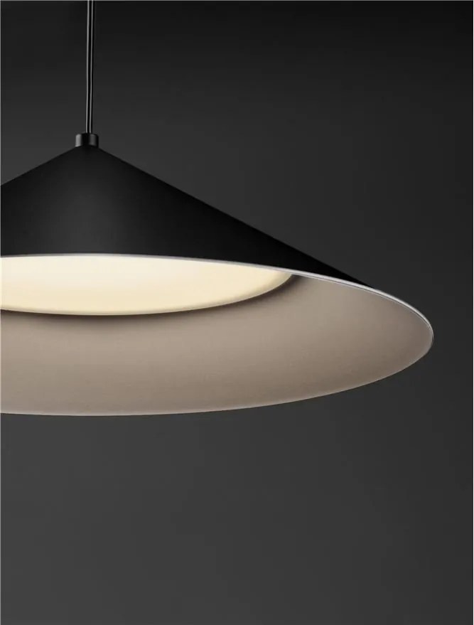 Lustra moderna suspendata LED Lui, negru