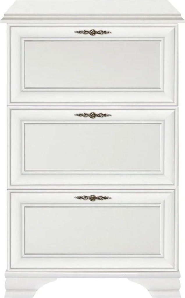 Pantofar alb inalt IDENTO, PAL, 80x20x123 cm