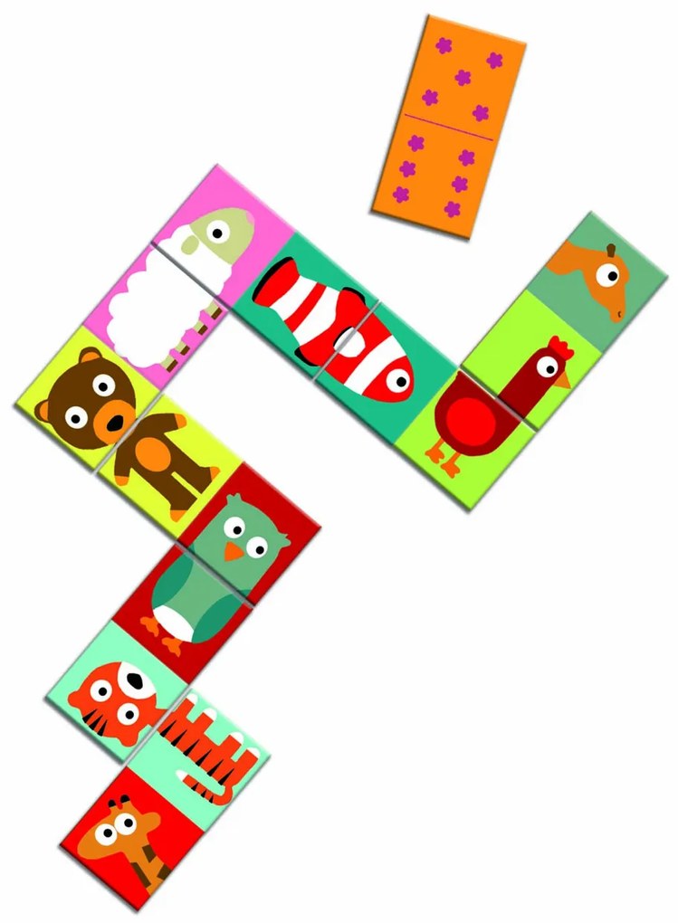 Jucarii Educative Domino animo puzzle Djeco