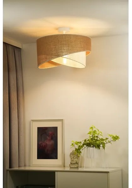 Lustră aplicată YUTE Duolla CELLO 1xE27/15W/230V d. 45 cm maro/gri