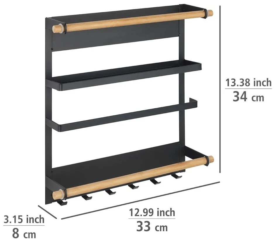 Organizator de prete pentru bucătărie Wenko Magna, negru
