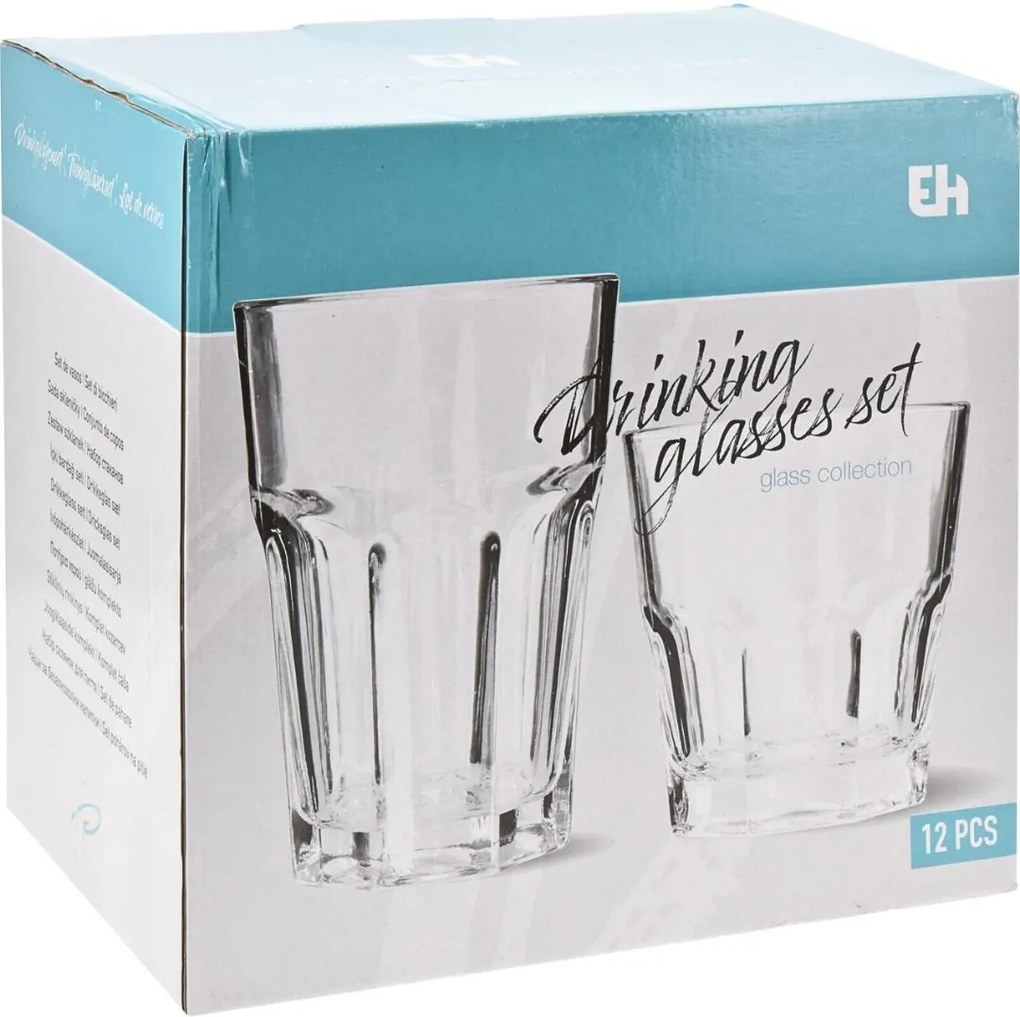 Set 12 pahare pentru diferite băuturi 250&amp;360ml