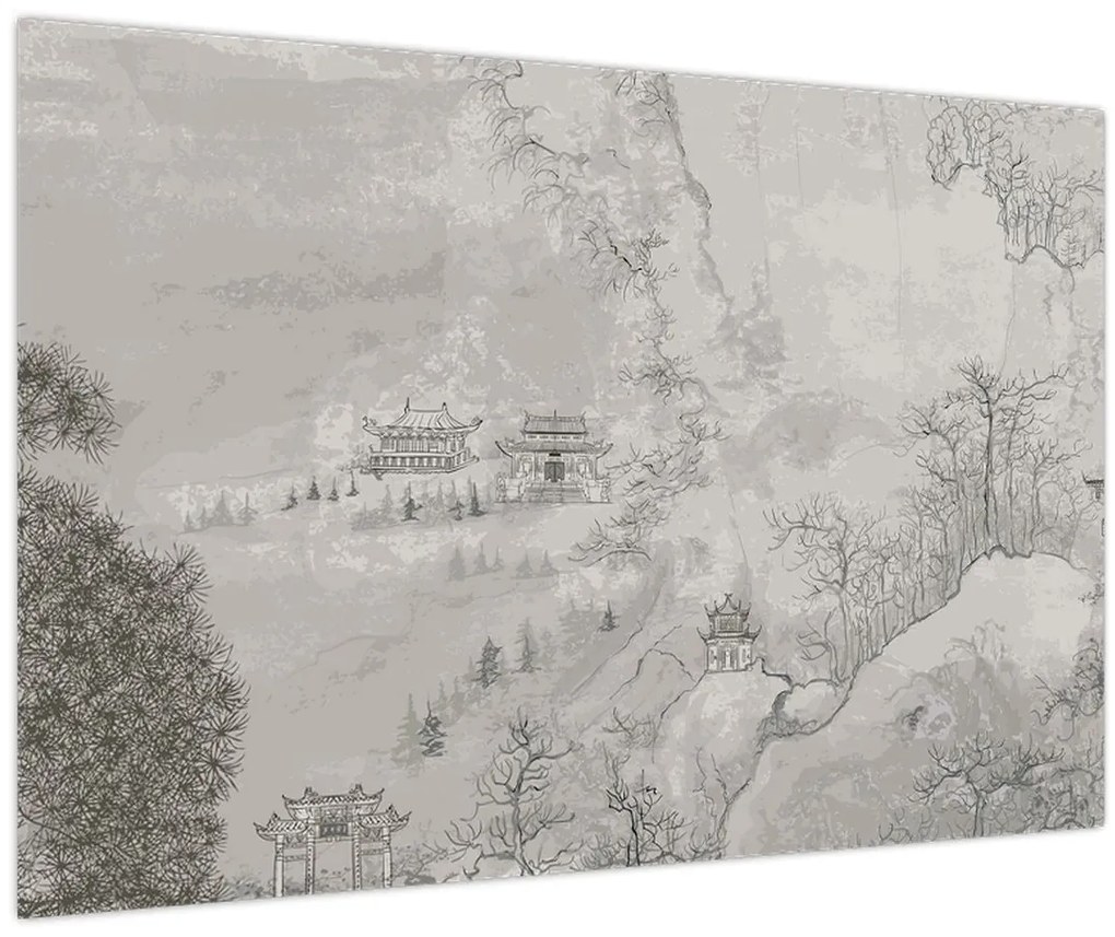 Tablou - Peisaj chinezesc (90x60 cm)
