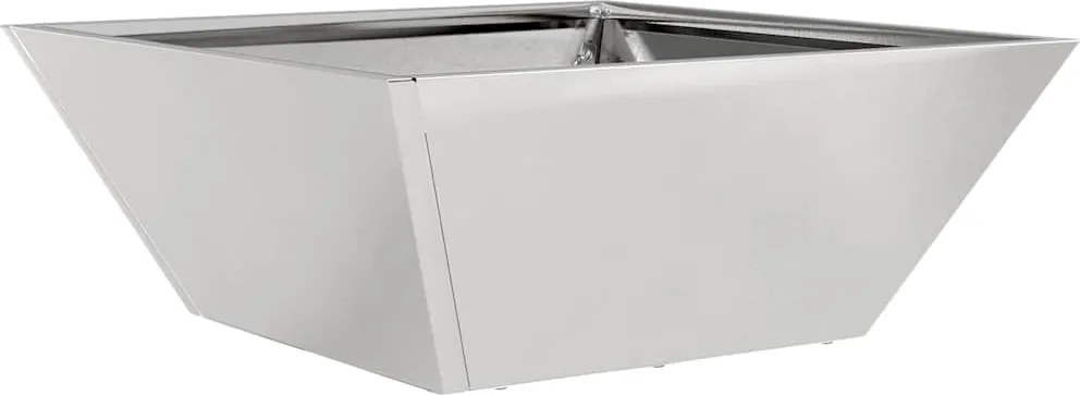 vidaXL Vază pentru Grădină Argintiu 40 x 40 x 15 cm Oţel inoxidabil