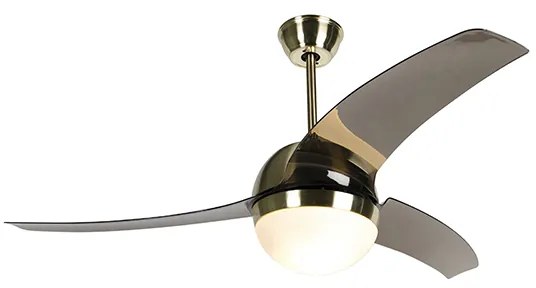 Ventilator de tavan modern din alamă cu lame de fum - Bora 52