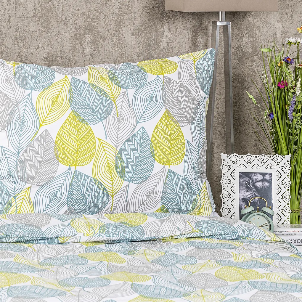 Lenjerie de pat din bumbac 4Home Nordic Leaves, 140 x 220 cm, 70 x 90 cm, 140 x 220 cm, 70 x 90 cm