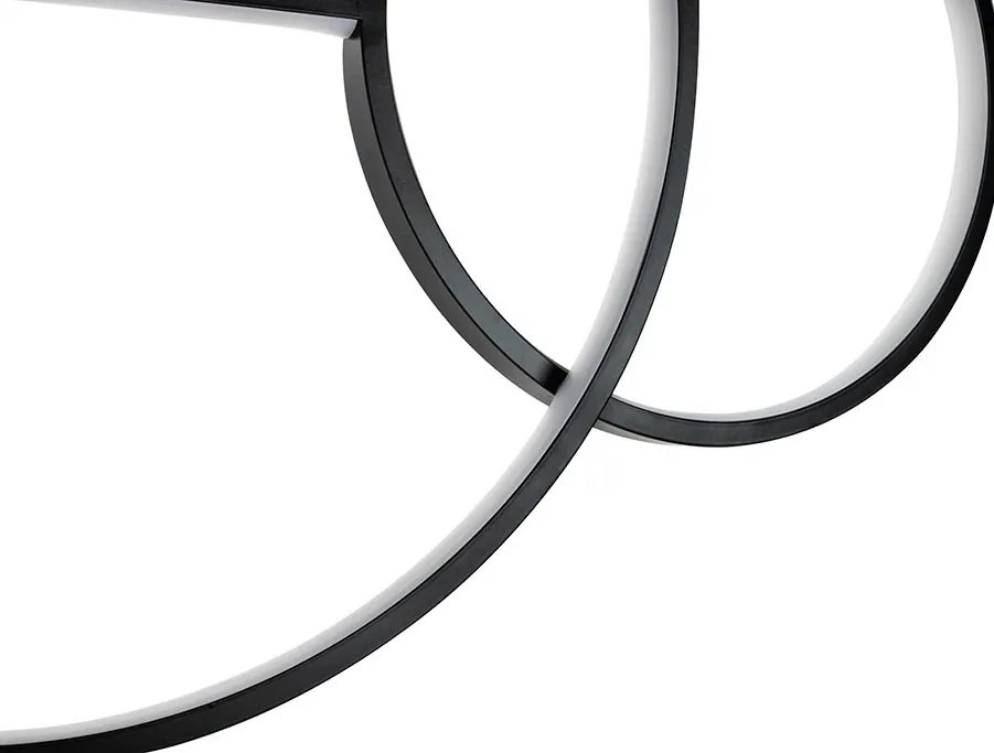 Lustra neagra inelara LED Range 120cm