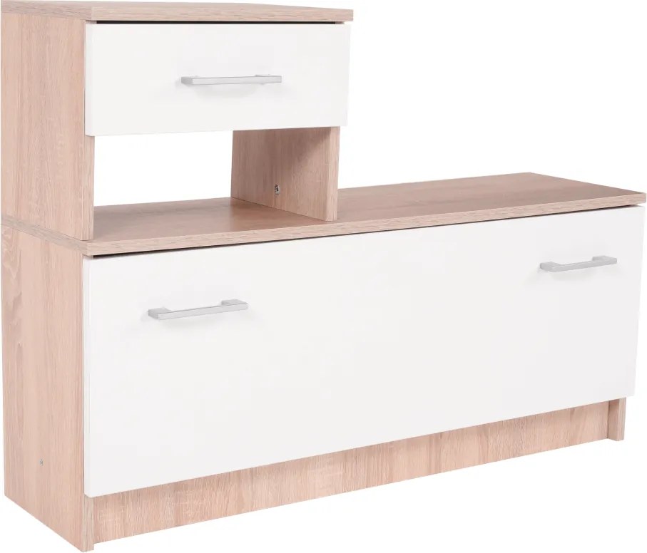 Ansamblu pentru hol, stejar sonoma/alb, ASTER