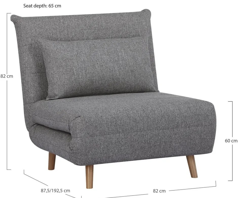 Fotoliu gri Marlow – House Nordic