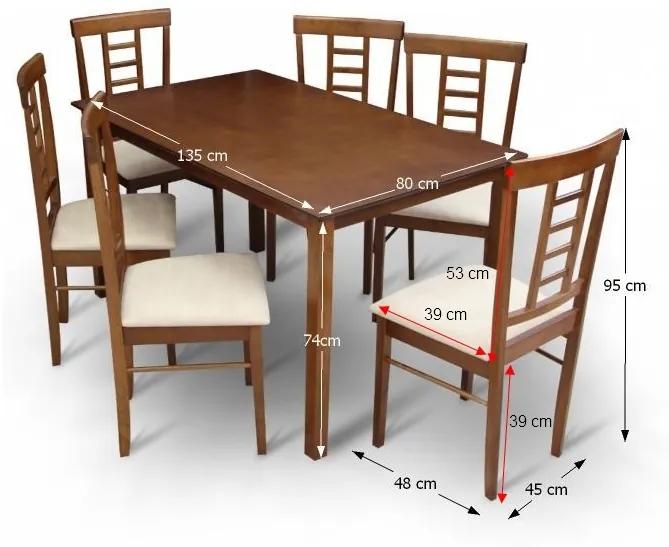 Zondo Set masă scaune pentru sufragerie Akan 1+6 (pentru 6 persoane). 752828