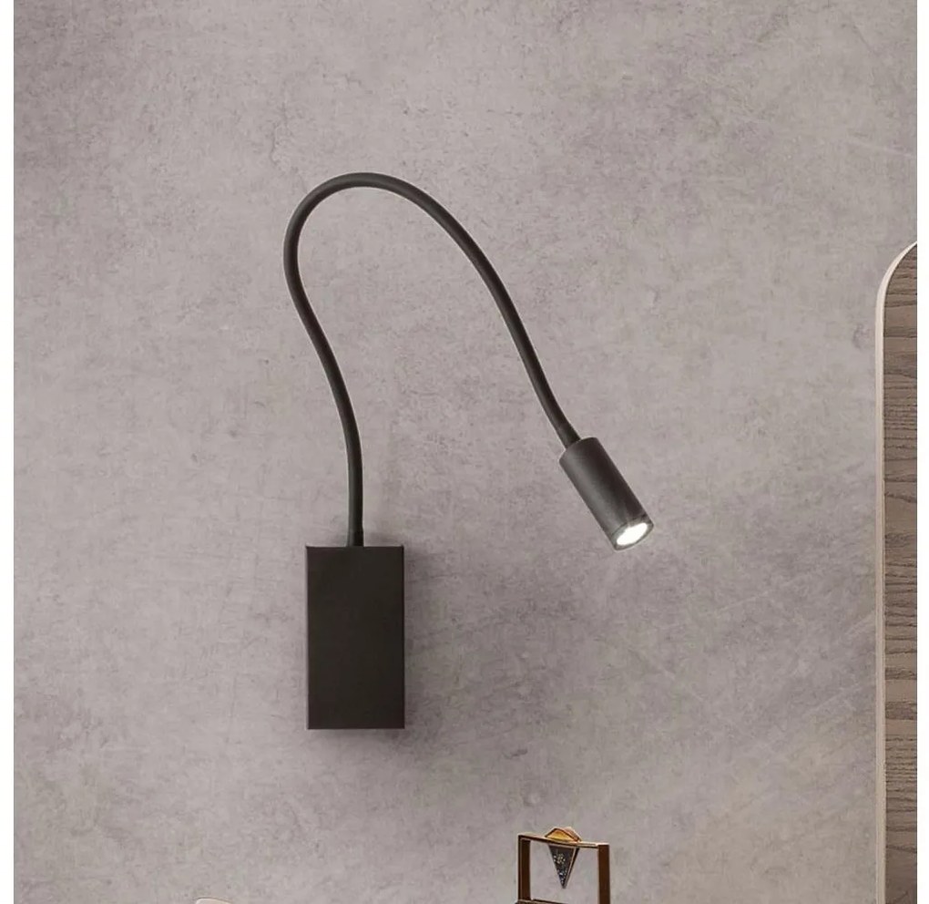 Veioză LED flexibilă Redo 01-2755 WALLIE LED/3W/230V USB CRI 90 negru