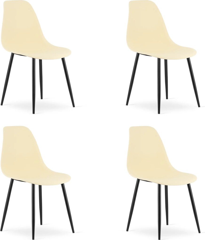 OFERTA Scaun crem OSAKA cu picioare negre II. calitate