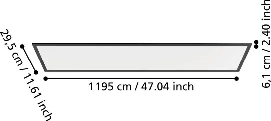 Eglo 901487 - Panou LED aplicat MORADILLO LED/33W/230V 120x30 cm negru