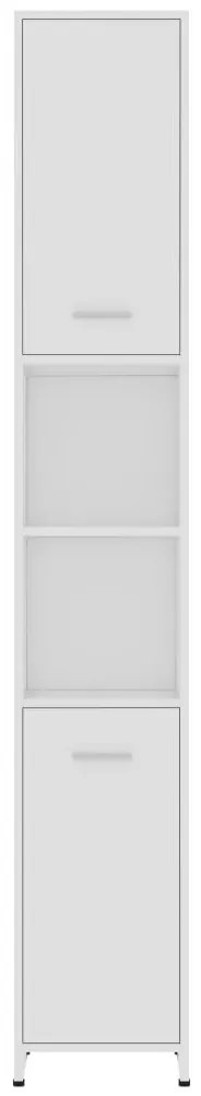 Dulap de baie, alb, 30x30x183,5 cm, PAL Alb, Cu maner, 1