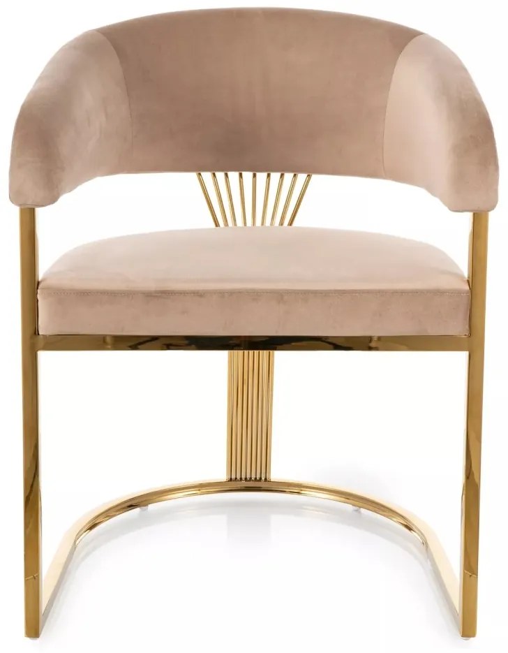 Scaun Crown velvet bej/auriu Blu28