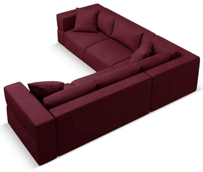 Colțar burgundy (cu colț variabil) Esther – Milo Casa