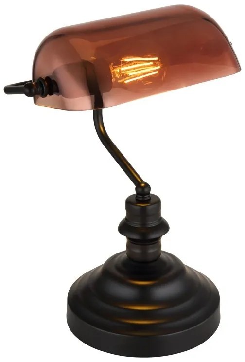 Veioza, lampa de masa Antique negru, cupru