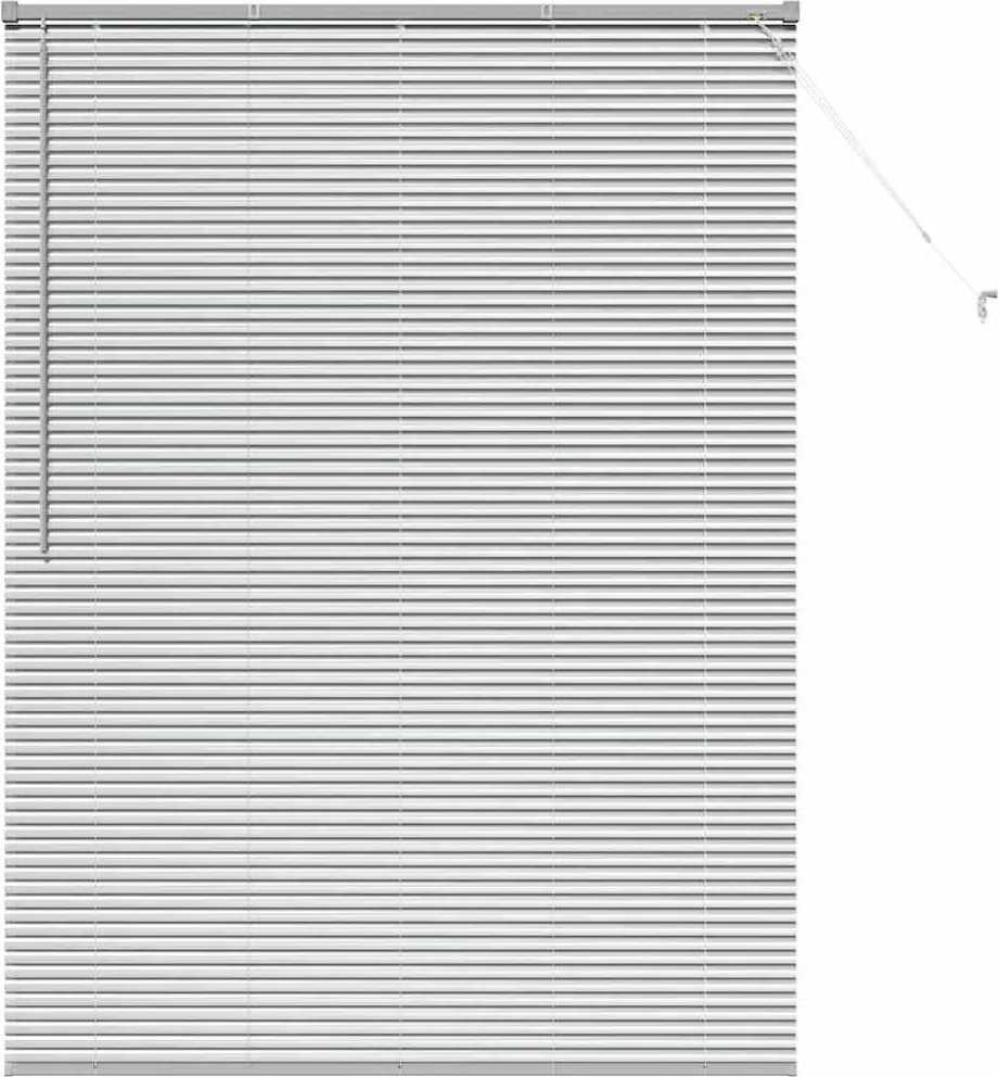 vidaXL Jaluzele venetiene Manual Argintiu 175 x 135 cm Aluminiu