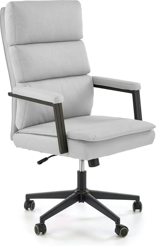 Scaun birou ADRIANO 2, gri deschis/negru, piele ecologica, 65x70x104/1