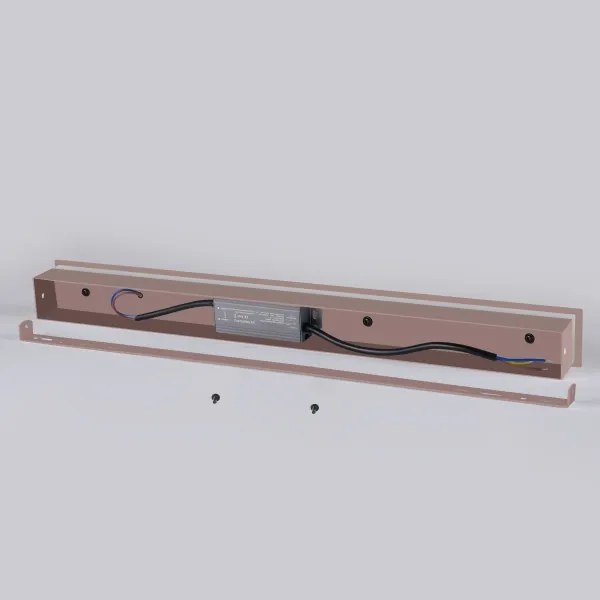 Brilagi - Aplică LED de perete pentru exterior LINEAR, 8W, 230V, 3000K, IP65, 30 cm, maro, CRI 90