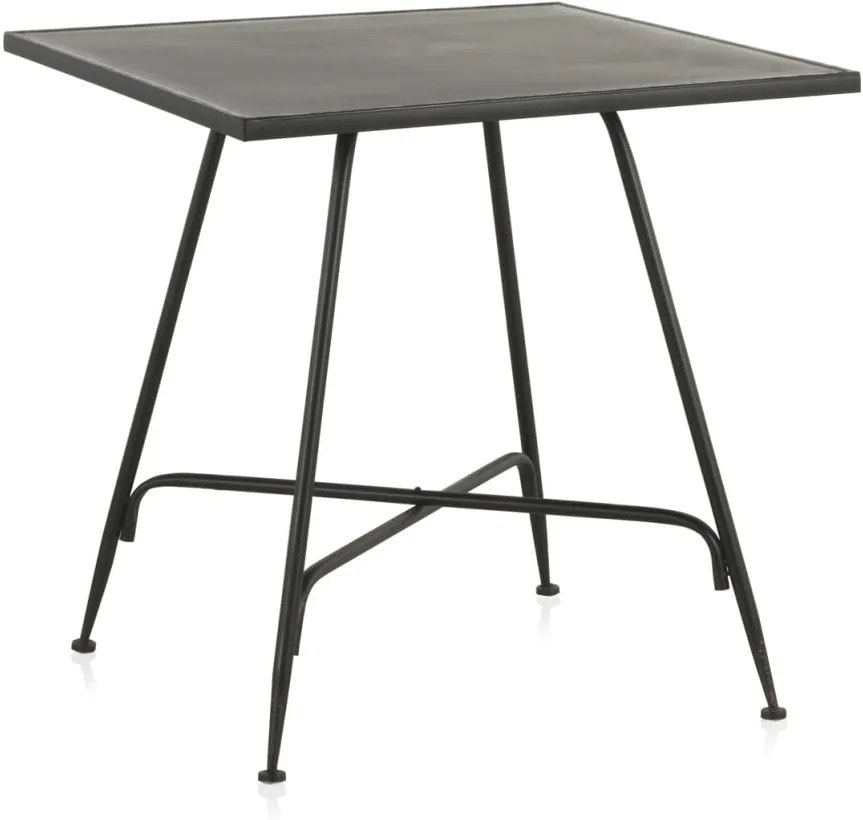 Masă de bar din metal Geese Industrial Style, 80 x 80 cm, negru