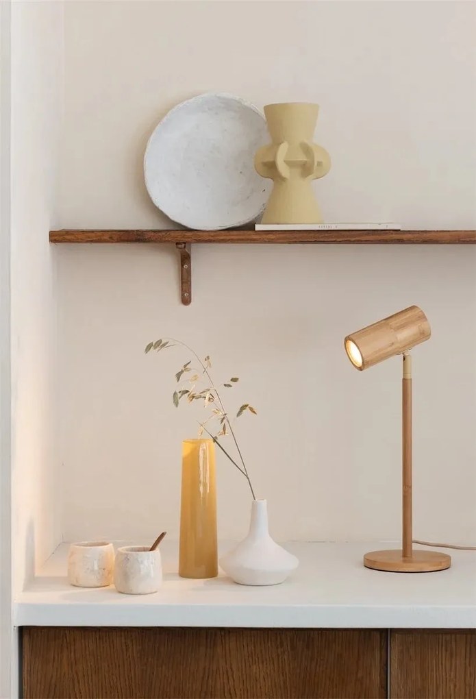 Lampa de masa Eco din Bambus Java GU10, natural