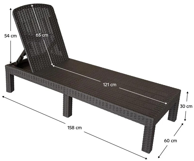 Șezlong de grădină Zanjar (maro) . 1116564