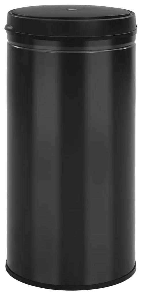 Cos de gunoi automat cu senzor, 70 L, negru, otel carbon Negru