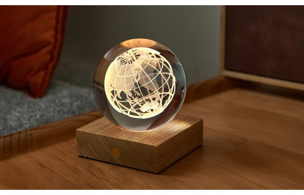 Decorațiune luminoasă maro închis cu USB Amber – Gingko