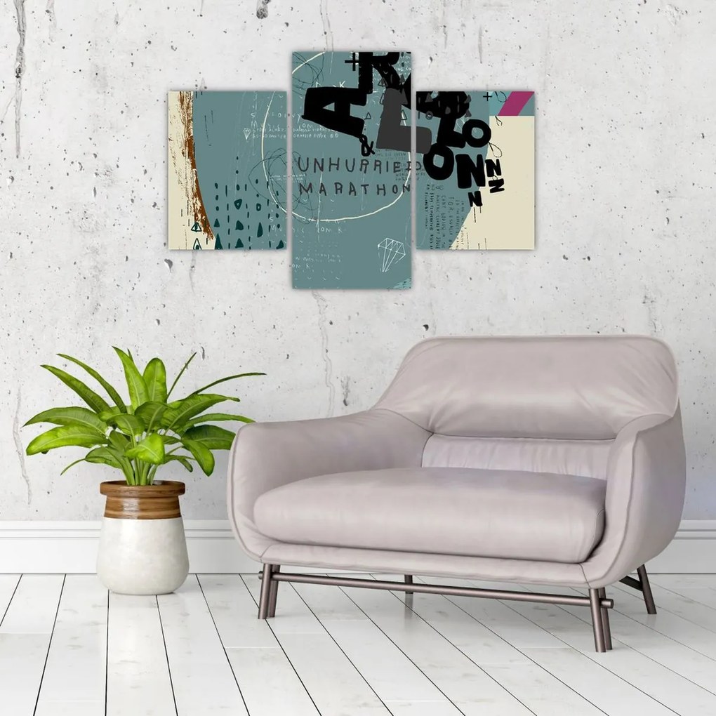 Tablou - Flying balon cu curcubeu (90x60 cm)
