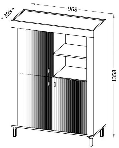 Comodă Mossana MO5 (negru). 1096834