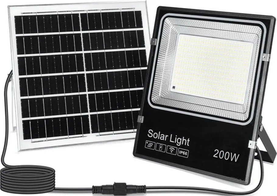 Aigostar- LED reglabil proiector solar LED/200W/3,2V 3000K/4000K/6500K IP66 + telecomandă