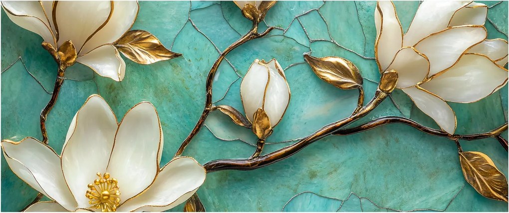 Tablou - Magnolii 3D (120x50 cm)