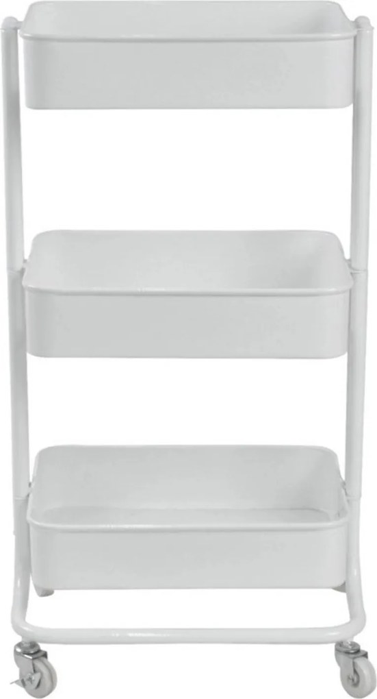 Carucior servire MIKE, alb, metal, 43x35x79 cm