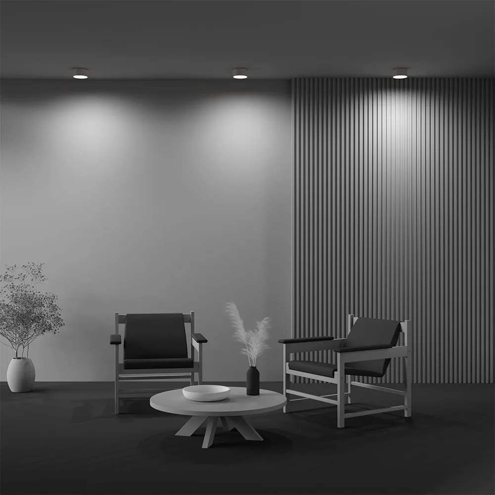 Mini Plafoniera LED design tehnic Zoom D-12cm 3000K auriu