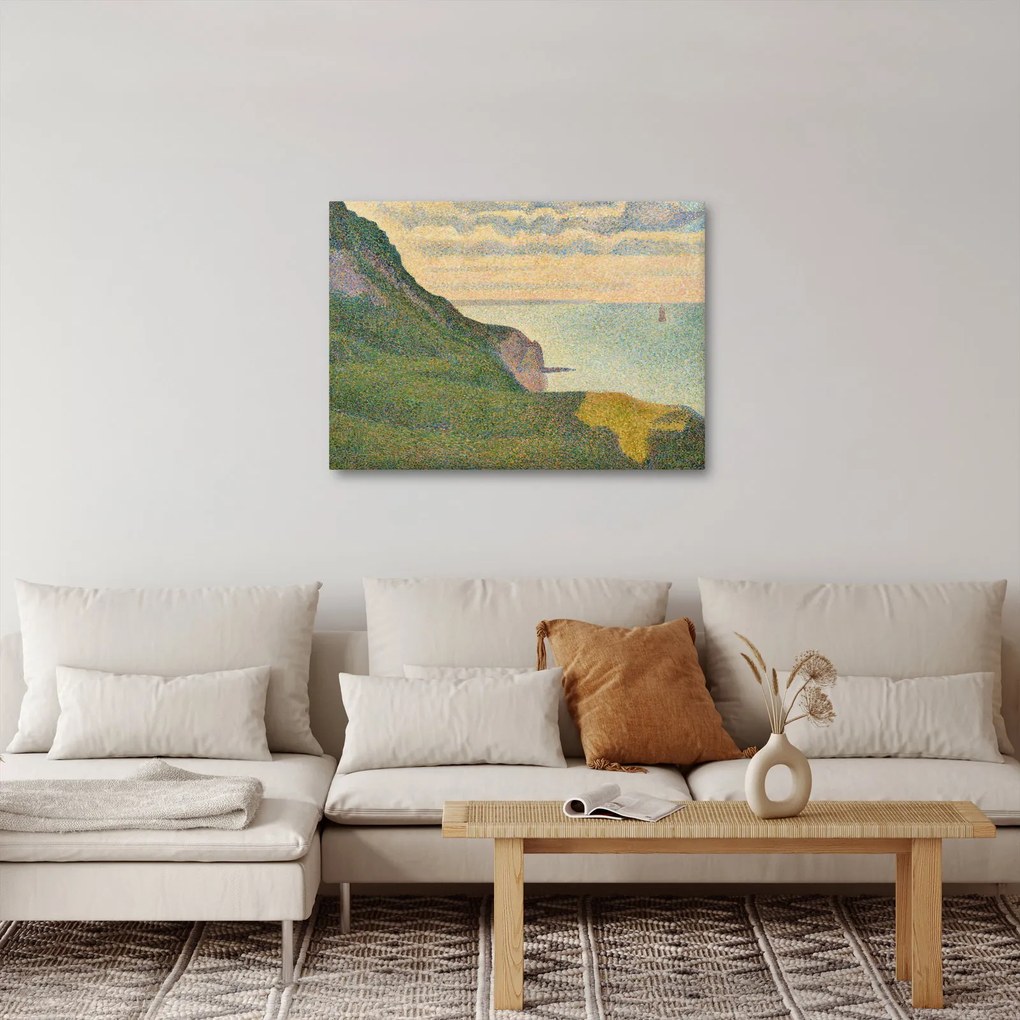 Tablou - Georges Seurat, Seascape at Port-en-Bessin, Normandy, reproducere (70x50 cm)