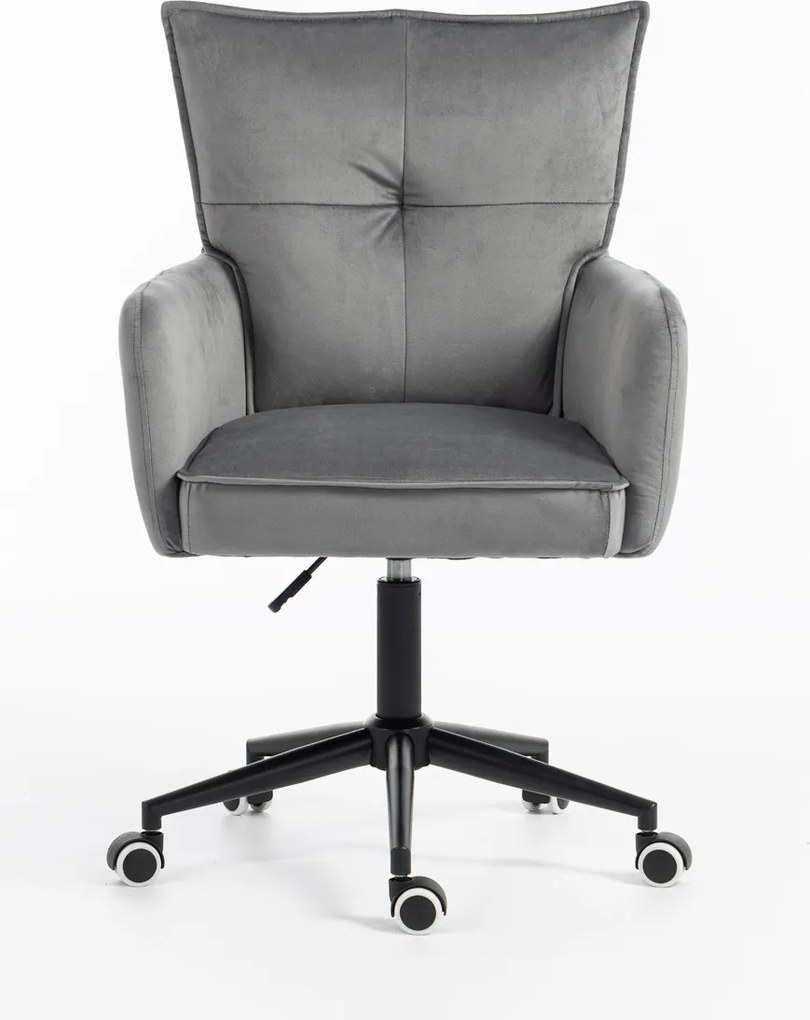 HR250K Scaun Catifea Grafit Bază Neagră