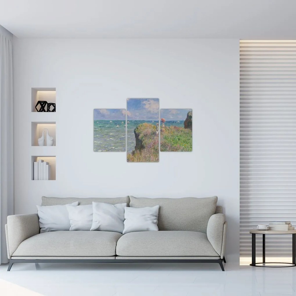 Tablou - Claude Monet, Cliff Walk at Pourville, reproducere (90x60 cm)