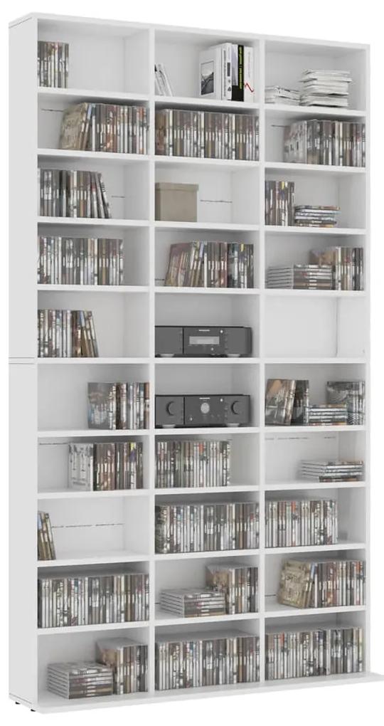 Dulap pentru CD-uri, alb, 102 x 23 x 177,5 cm, PAL 1, Alb, 102 x 23 x 177.5 cm