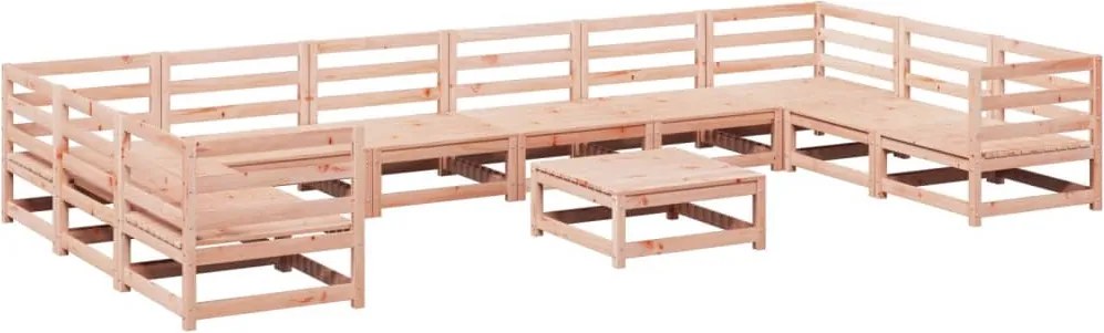 vidaXL Set canapele grădină, 11 piese, lemn masiv brad douglas