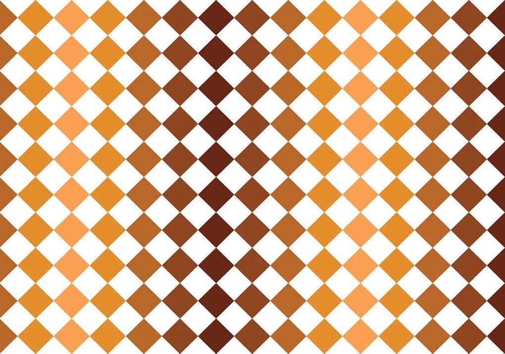 Fototapet - Mozaic - gresie maro (254x184 cm), în 8 de alte dimensiuni noi