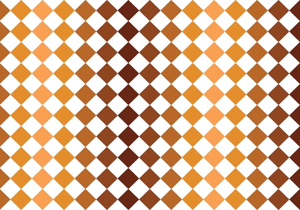 Fototapet - Mozaic - gresie maro (254x184 cm)