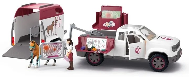 Schleich 42704 Veterinar mobil cu remorcă