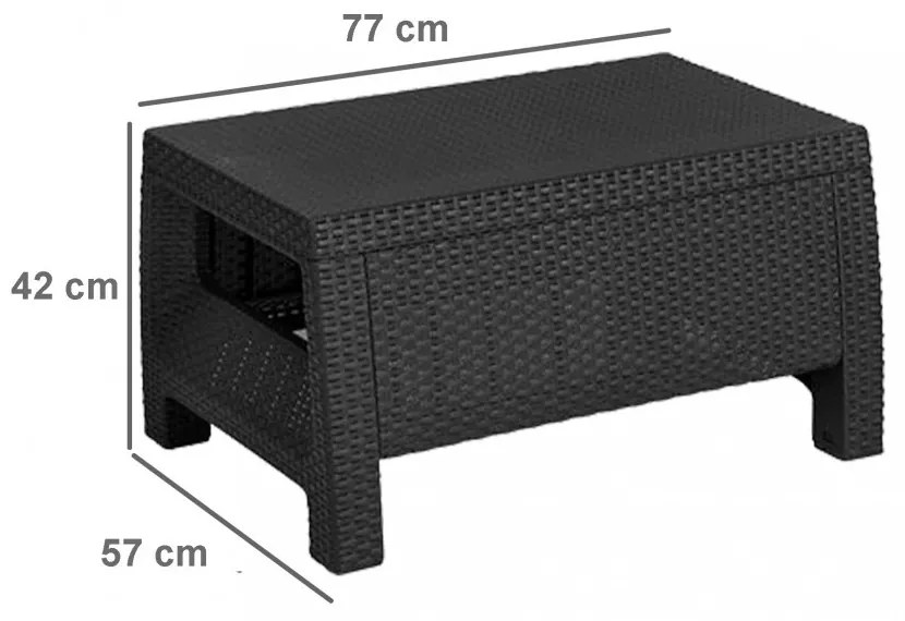 Set șezlonguri de grădină Atlantic duo Corfu cu masă cappuccino