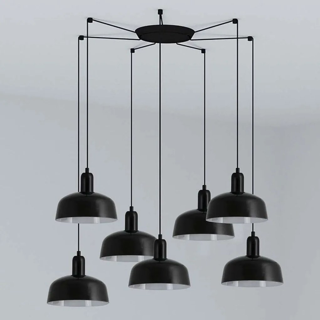 Lustra cu 7 pendule metal TATAWIN S negru