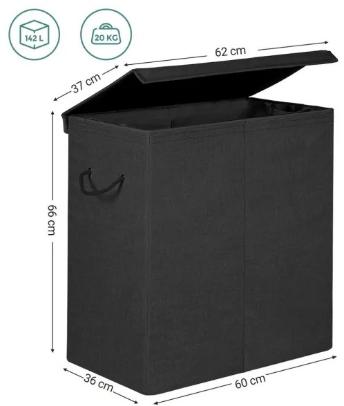 Coș pentru rufe NASH, negru