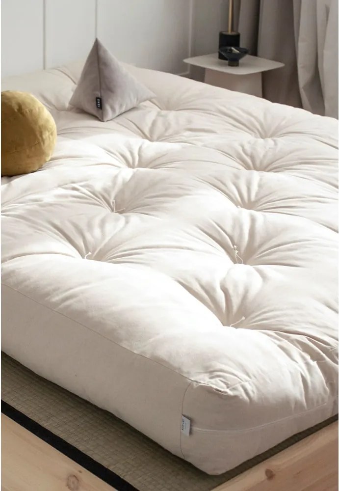 Pat matrimonial din lemn masiv de pin cu somieră 180x200 cm Ziggy – Karup Design