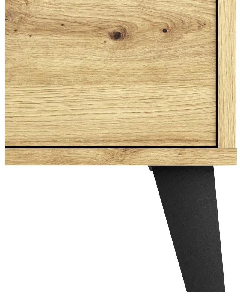 Comodă Brisas 3 (stejar artisan + negru) . 1116261