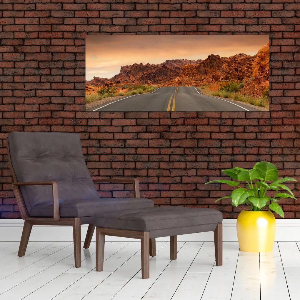 Tablou cu drum și piere (120x50 cm)