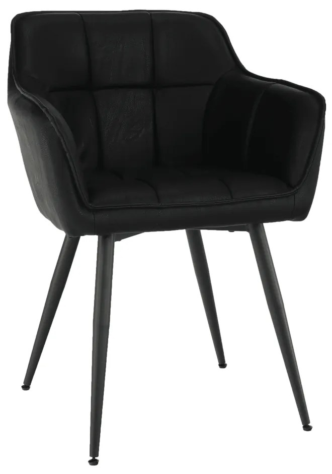 Fotoliu tapiterie piele ecologica neagra topaz 56x54x79 cm